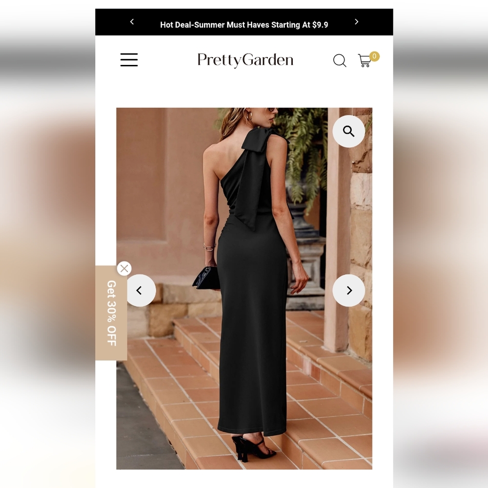 Black One-Shoulder Dress